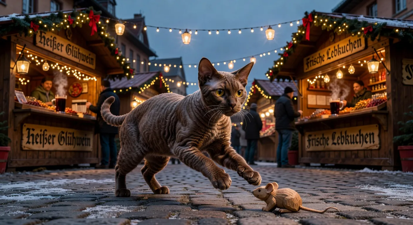 Un chat Persan blanc aux yeux bleus installé confortablement dans un salon allemand moderne