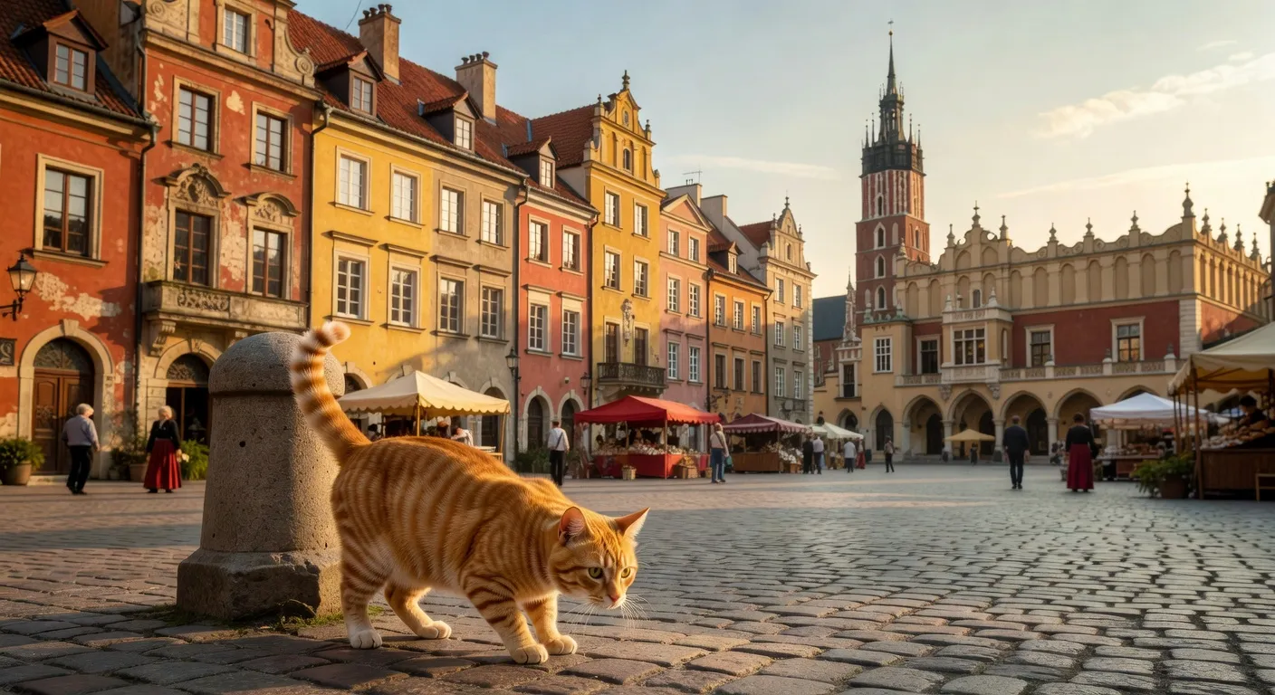Un Maine Coon roux majestueux dans un intérieur polonais moderne avec des plantes vertes