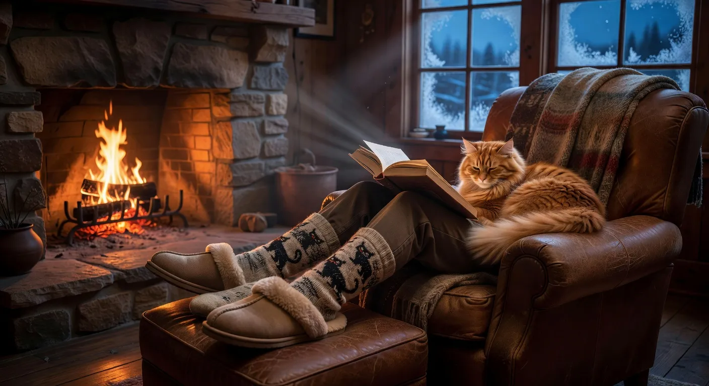 Un mug chat original posé sur un bureau avec un chat curieux qui l'observe