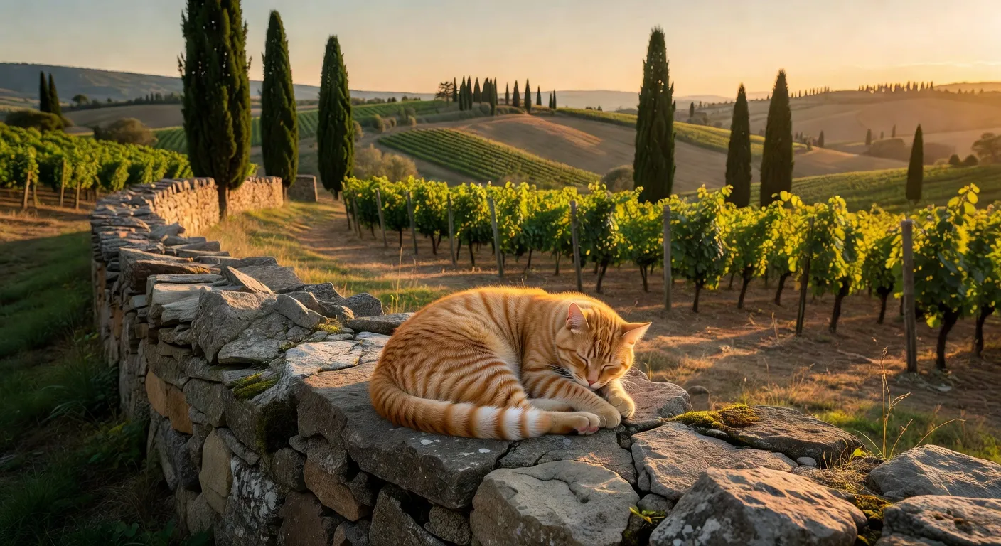 Un Bengal au pelage tacheté sur un balcon romain avec vue sur les toits et les dômes de la ville