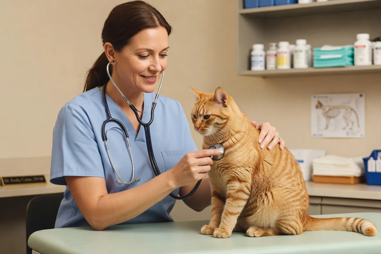 Un chat tigré couché avec un air fatigué et les yeux mi-clos sur un coussin dans un salon