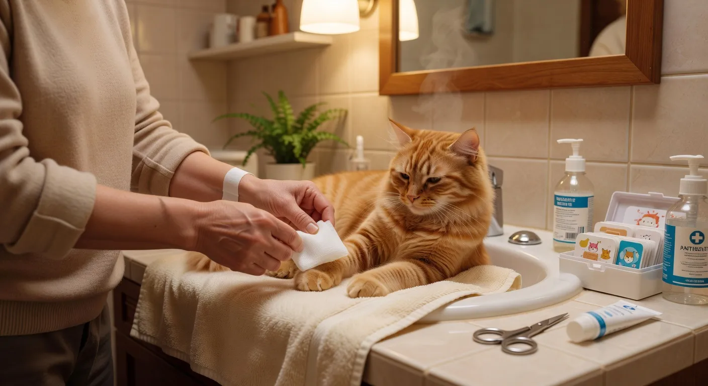 Un propriétaire qui brosse délicatement un chat persan sur ses genoux dans un intérieur cosy